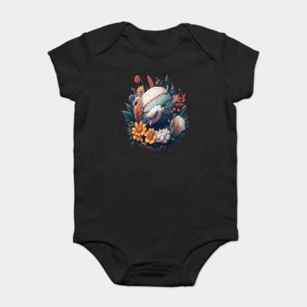 Dream Bouquet, a fantasy flowers design Baby Bodysuit by Pixel Threads 